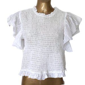 Zara White Fancy Top